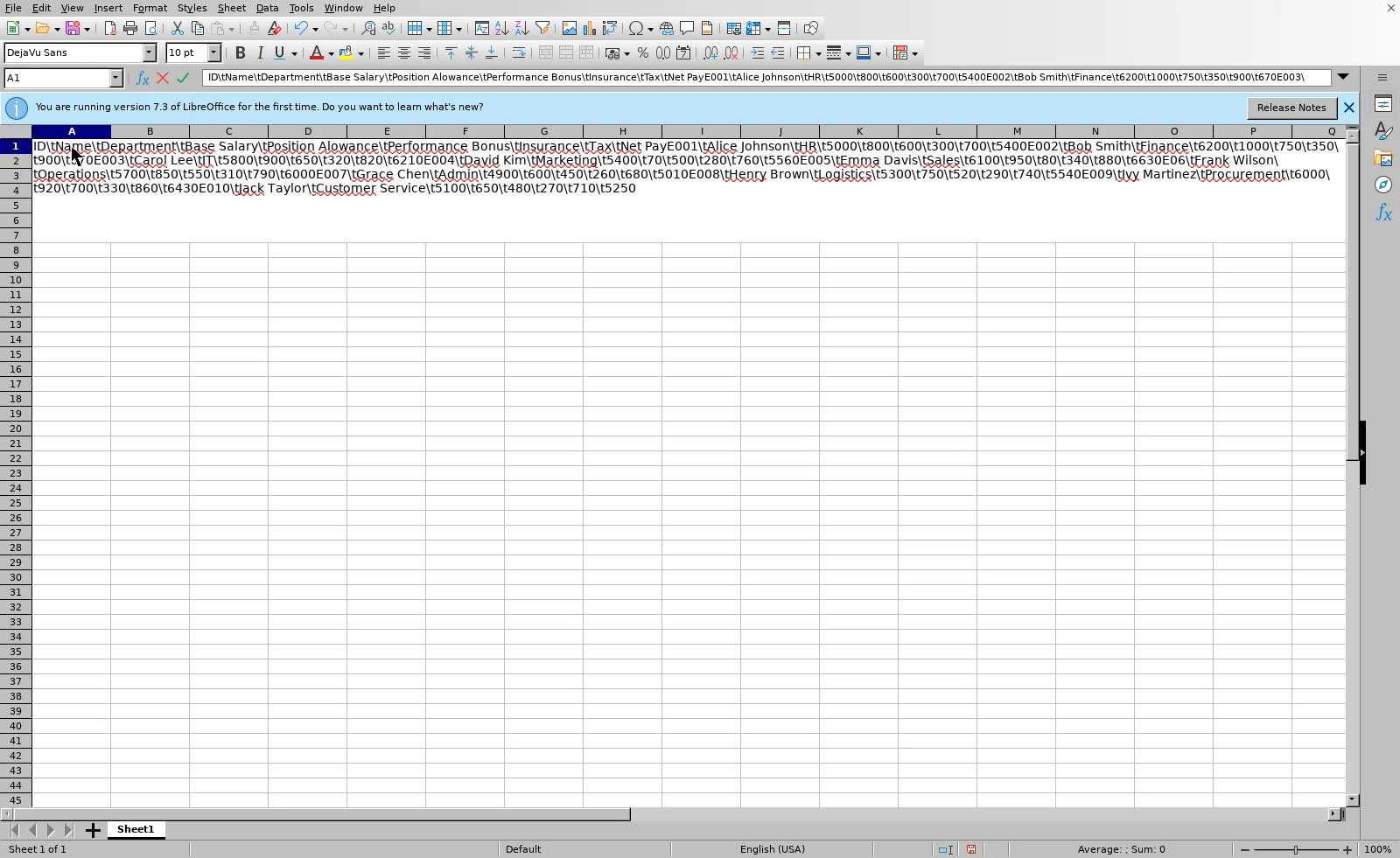 LibreOffice after eight GUI motor events